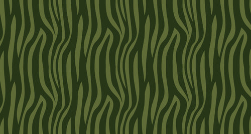 Green zebra pattern wallpaper design file showing fluid stripes and organic movement