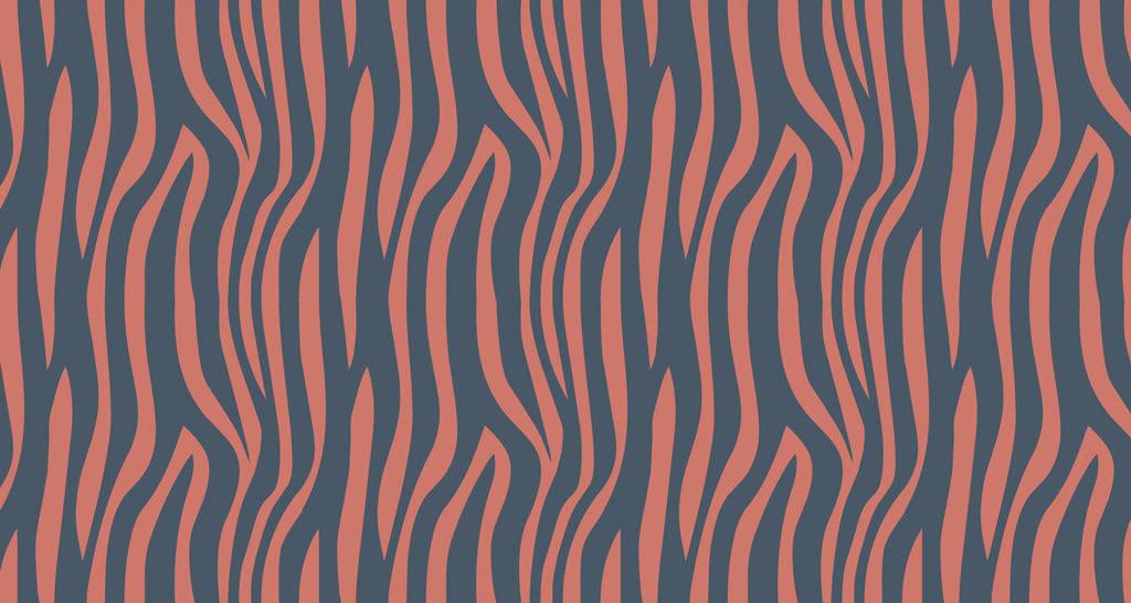 Terracotta zebra stripe design file showing the pattern's fluid movement and natural flow