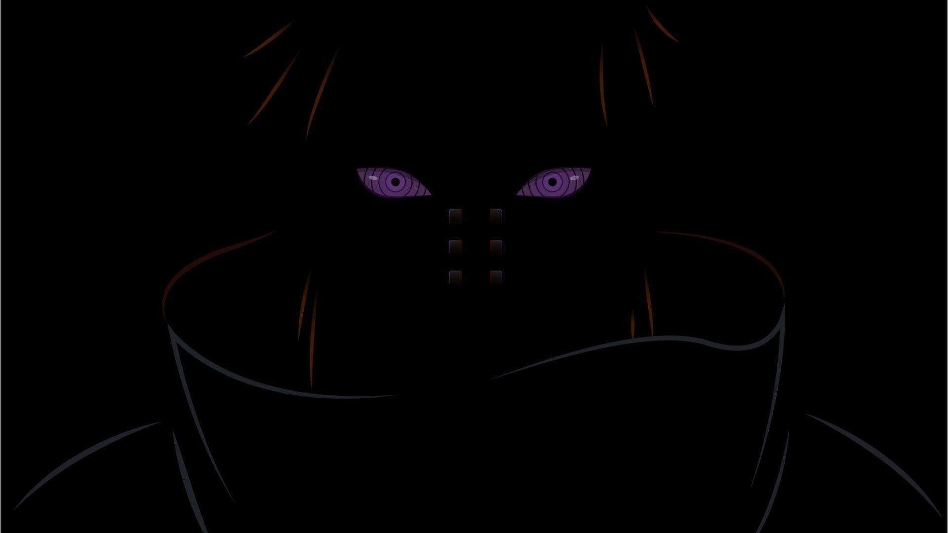 Design file showing detailed purple anime eyes pattern on black background