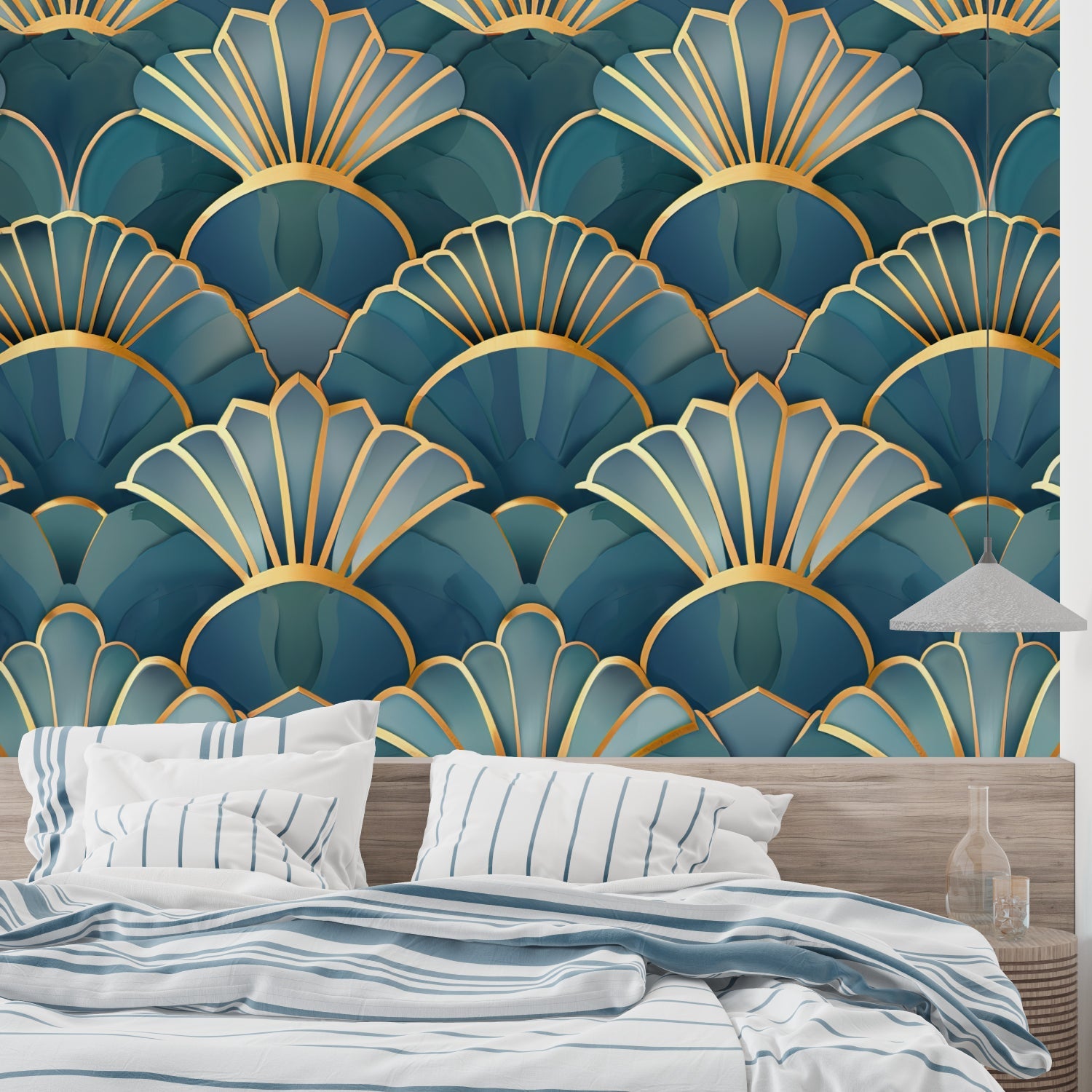 Art deco wall design transforming boutique entrance hallway