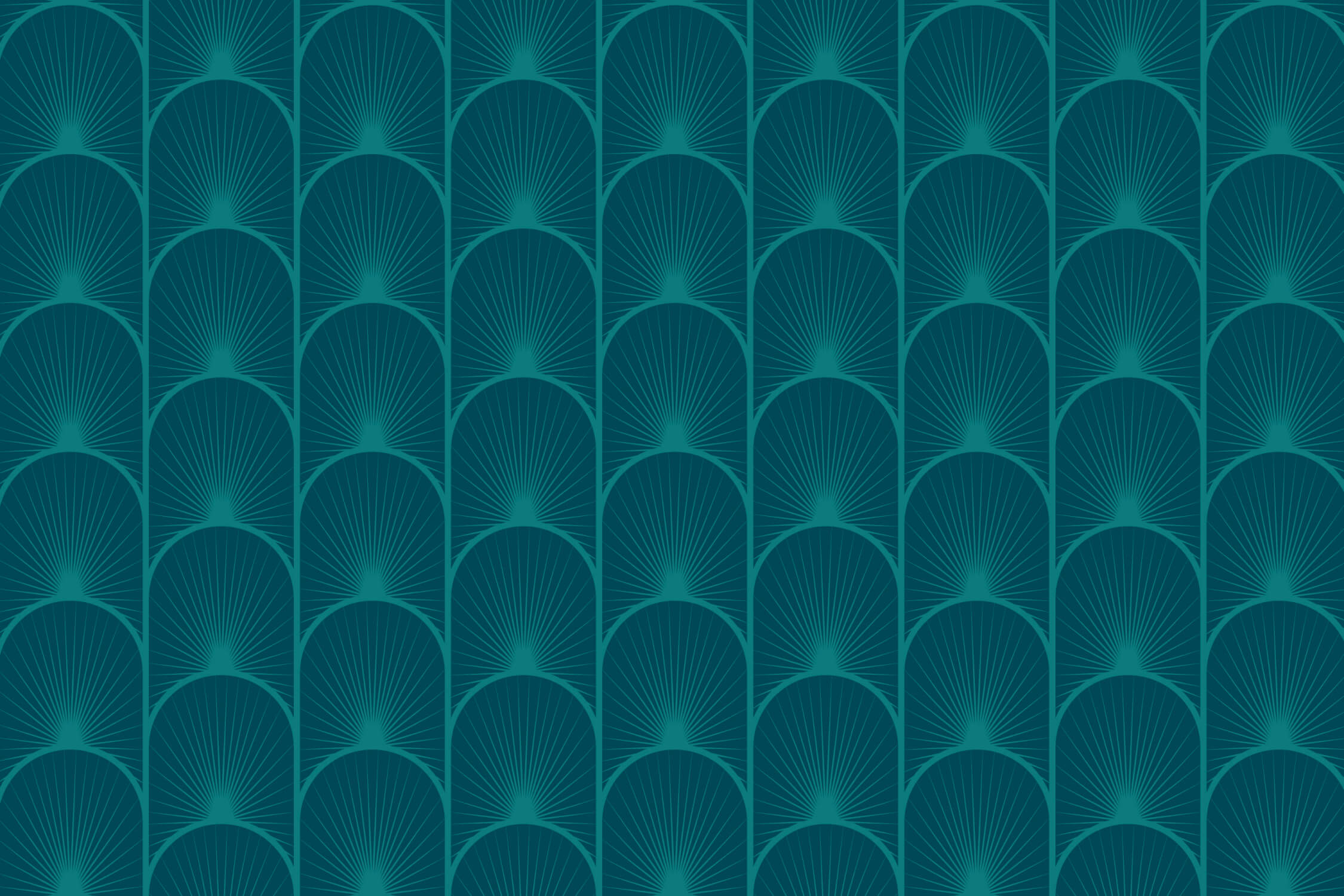 Teal art deco fan pattern design file showing intricate geometric details