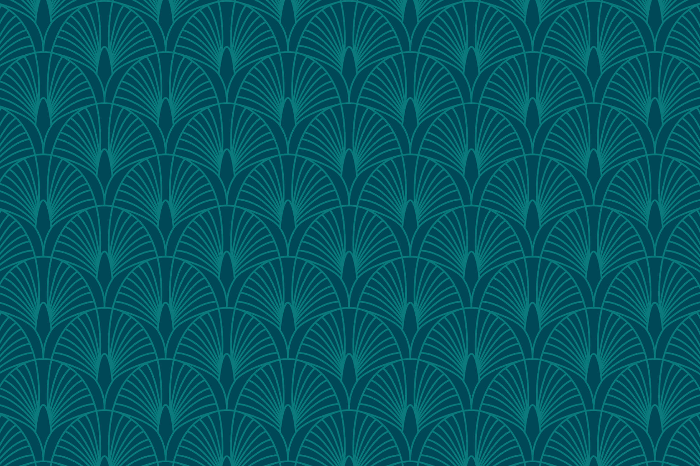 Art deco fan pattern wallpaper design file showing intricate teal geometric details