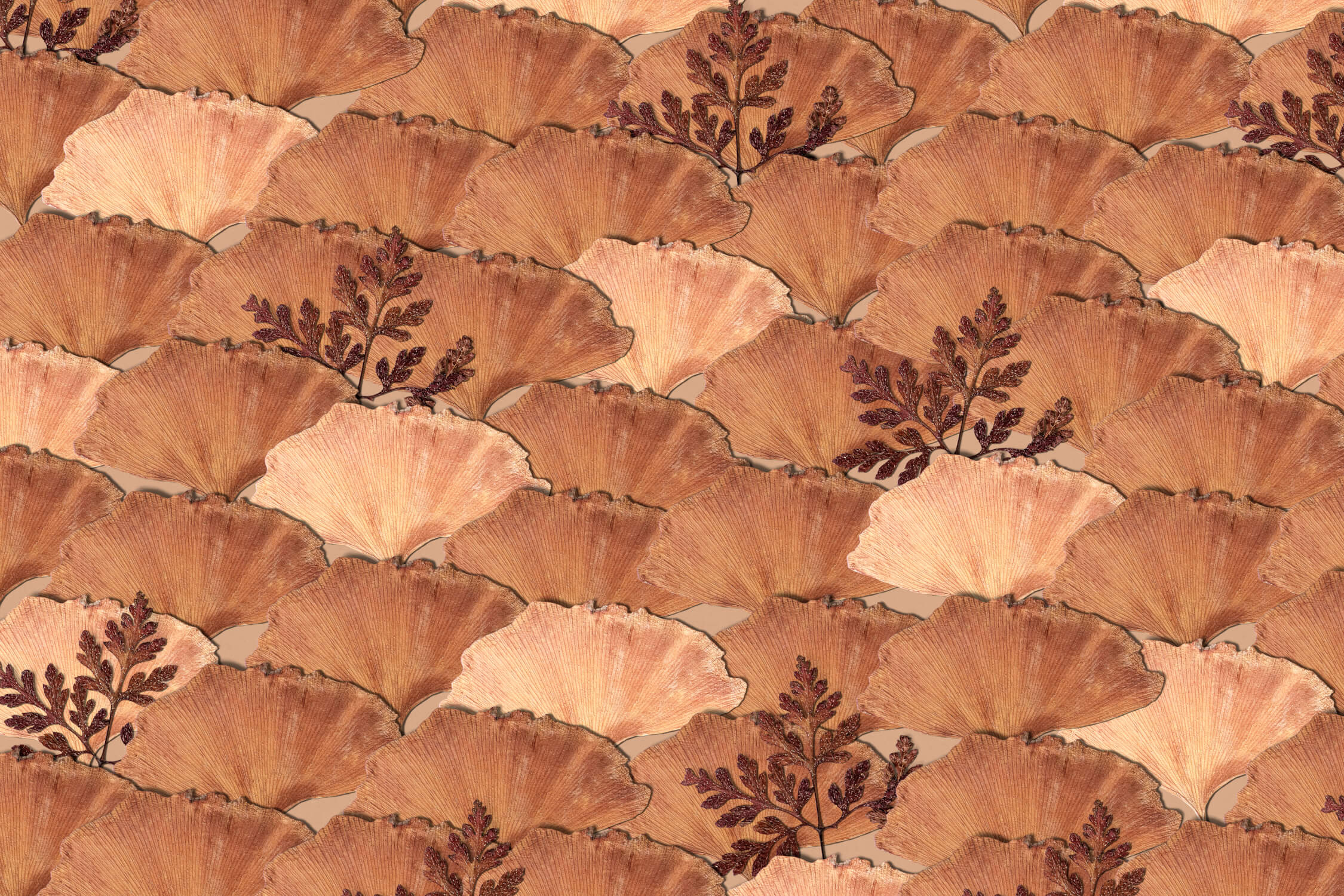Art deco fan leaves design file showing detailed terracotta pattern