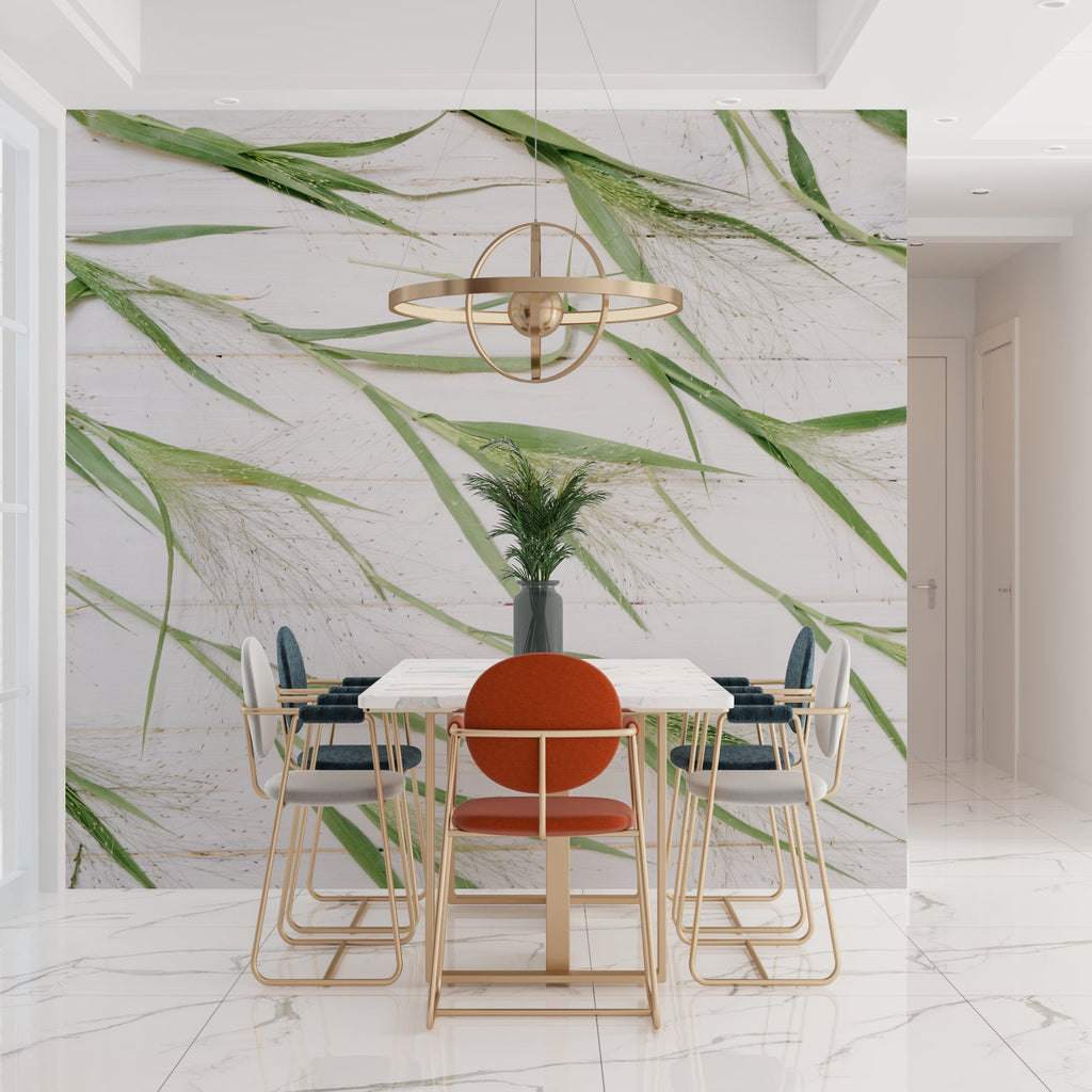 Elegant bamboo leaf pattern transforming a zen bedroom retreat