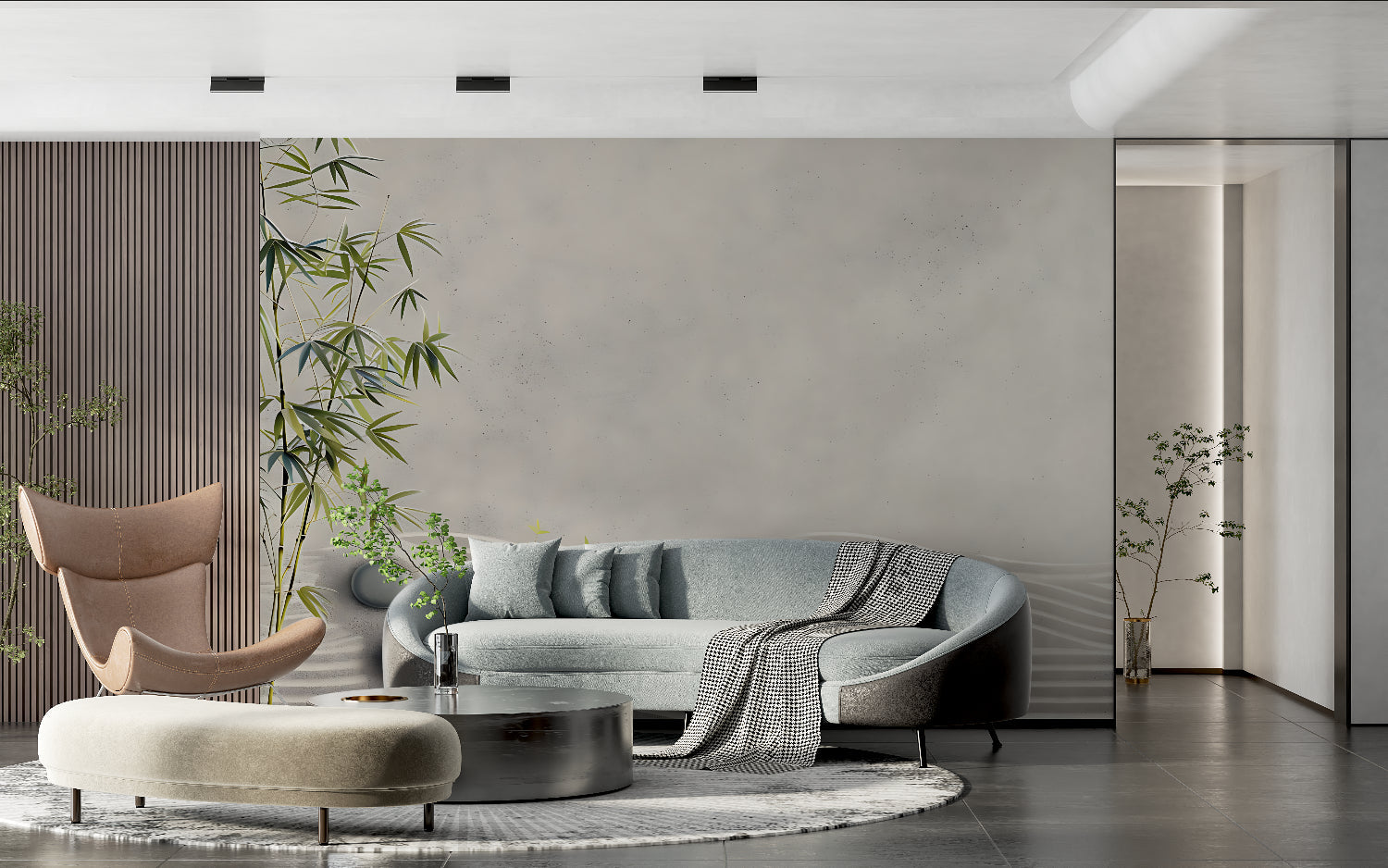 Japanese garden wallpaper design transforming a bedroom into a peaceful retreat