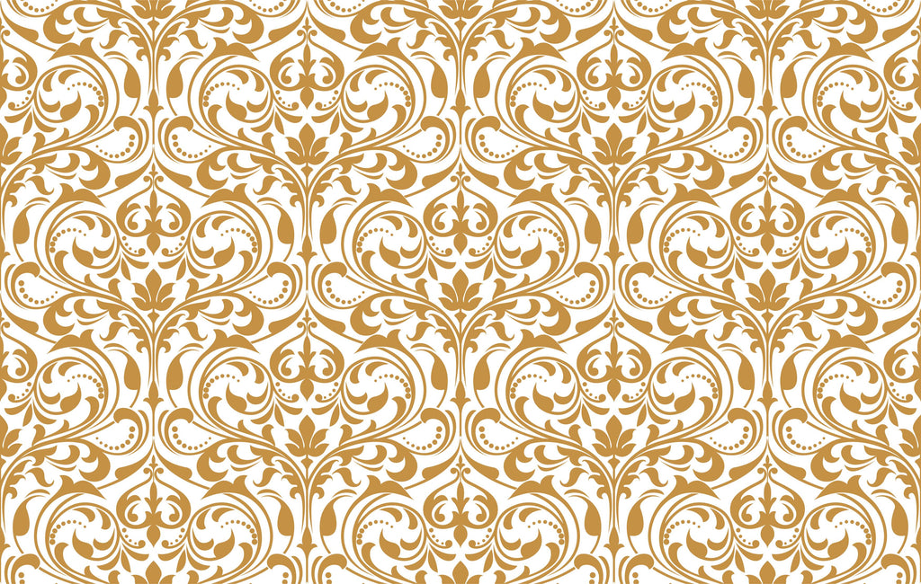 Design file showing intricate gold baroque pattern on white background