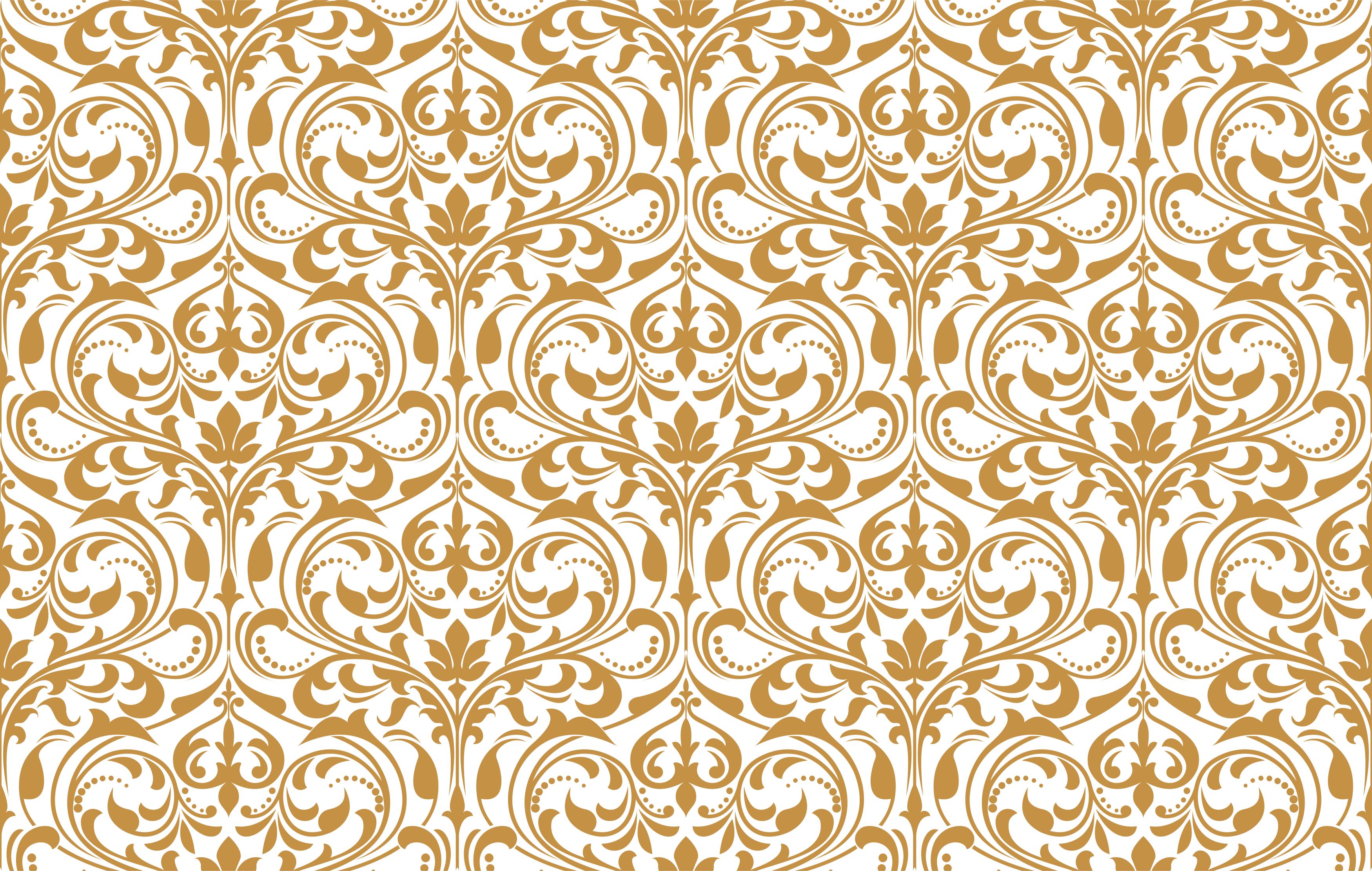 Design file showing intricate gold baroque pattern on white background