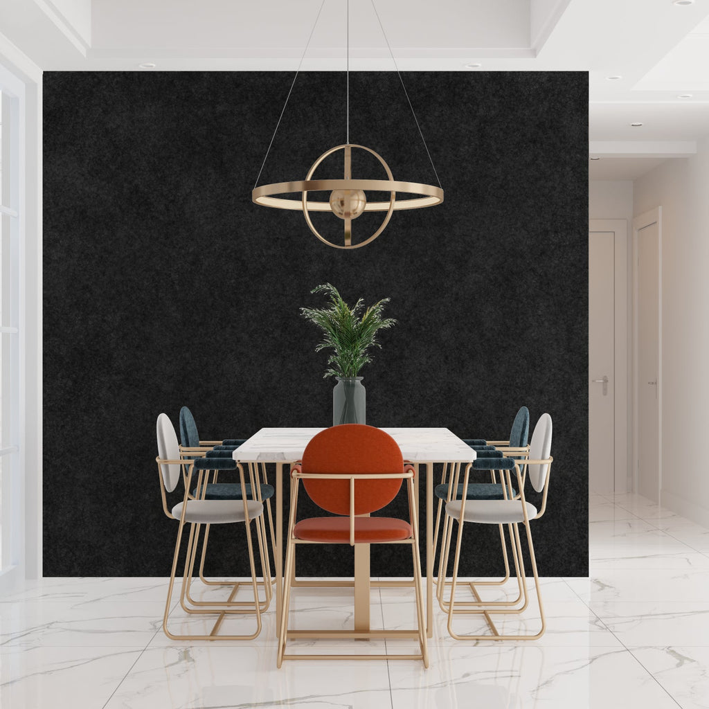 Velvet textured wallpaper adding sophistication to a hotel lobby entrance