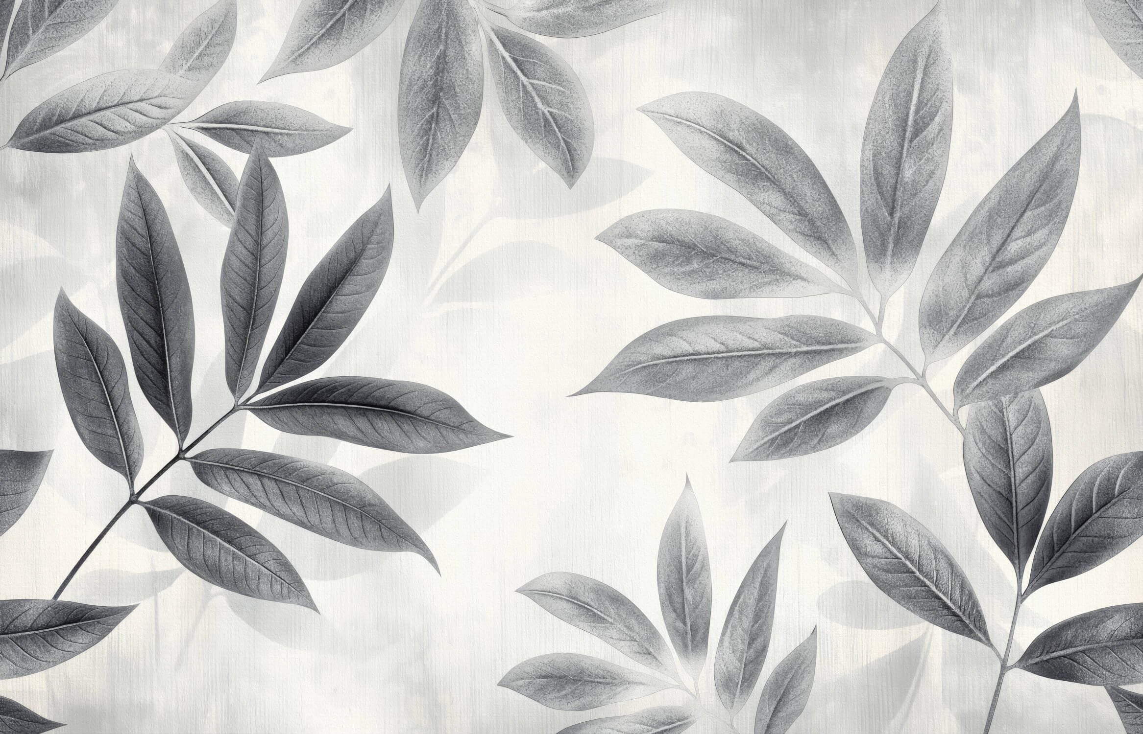 Large grey leaves pattern design file showing intricate botanical details and texture