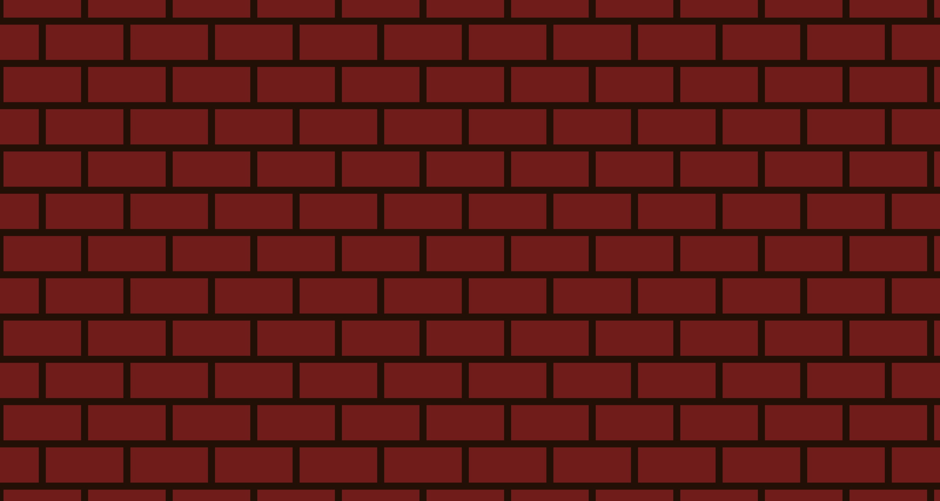 Red brick wallpaper mural showcased in a modern living room with gray sofa and minimal decor