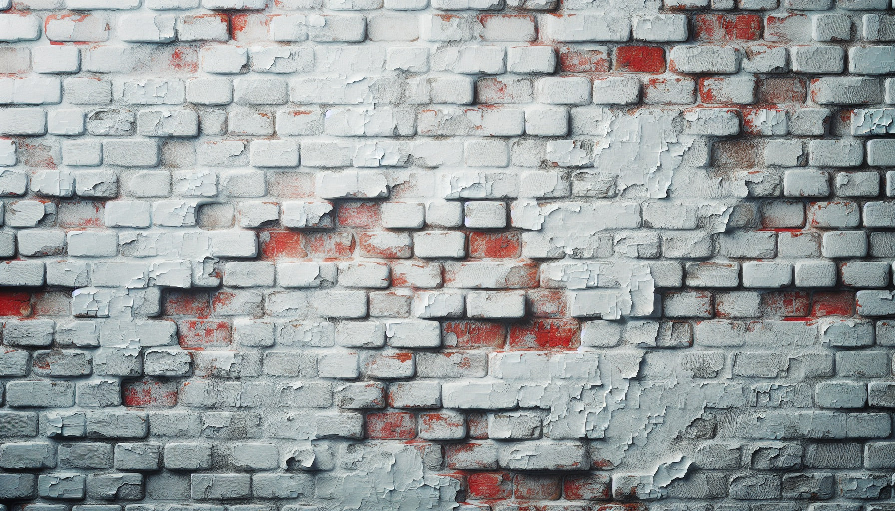 White and red brick wallpaper design file showing detailed texture and weathered effect pattern