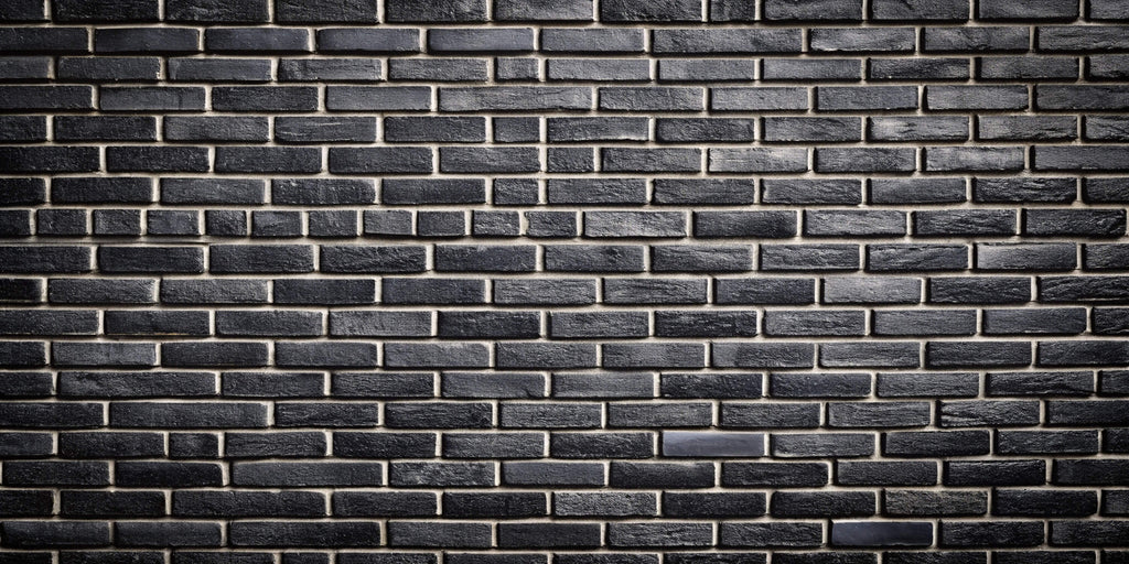 Design file of black brick wallpaper pattern showing detailed texture and grout lines