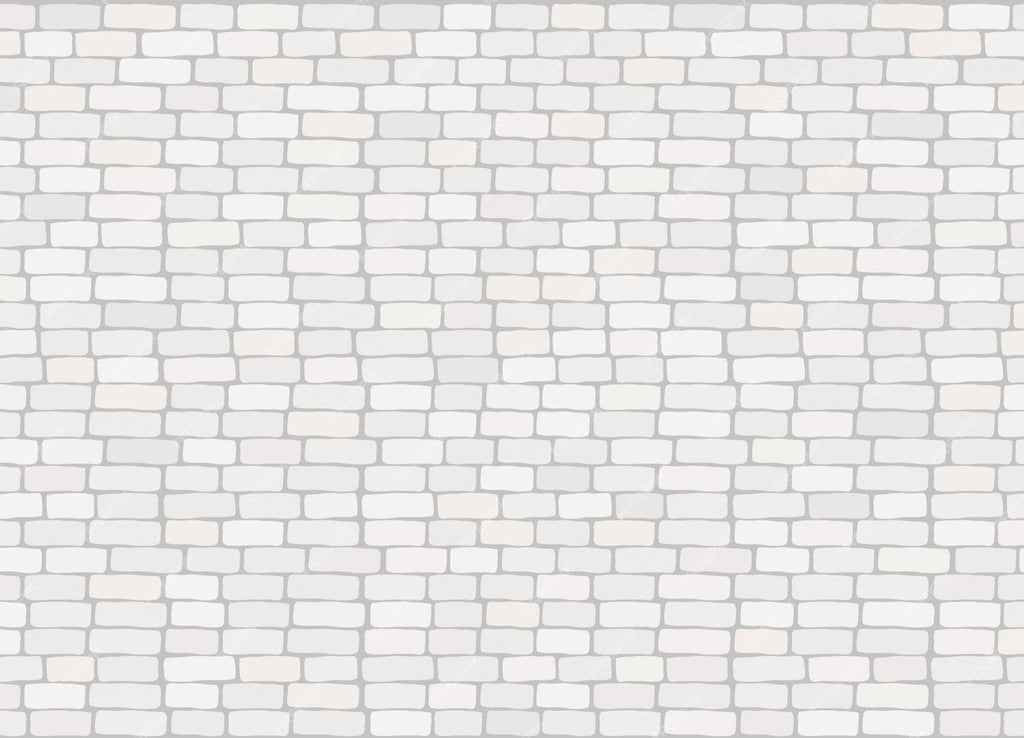 White brick wall pattern design file showing detailed stone texture and subtle shadows