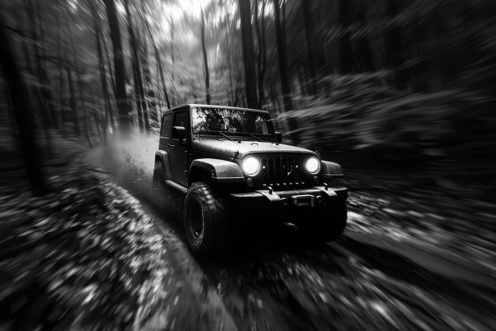 Black and white car wallpaper design file showing detailed motion blur effect and contrast