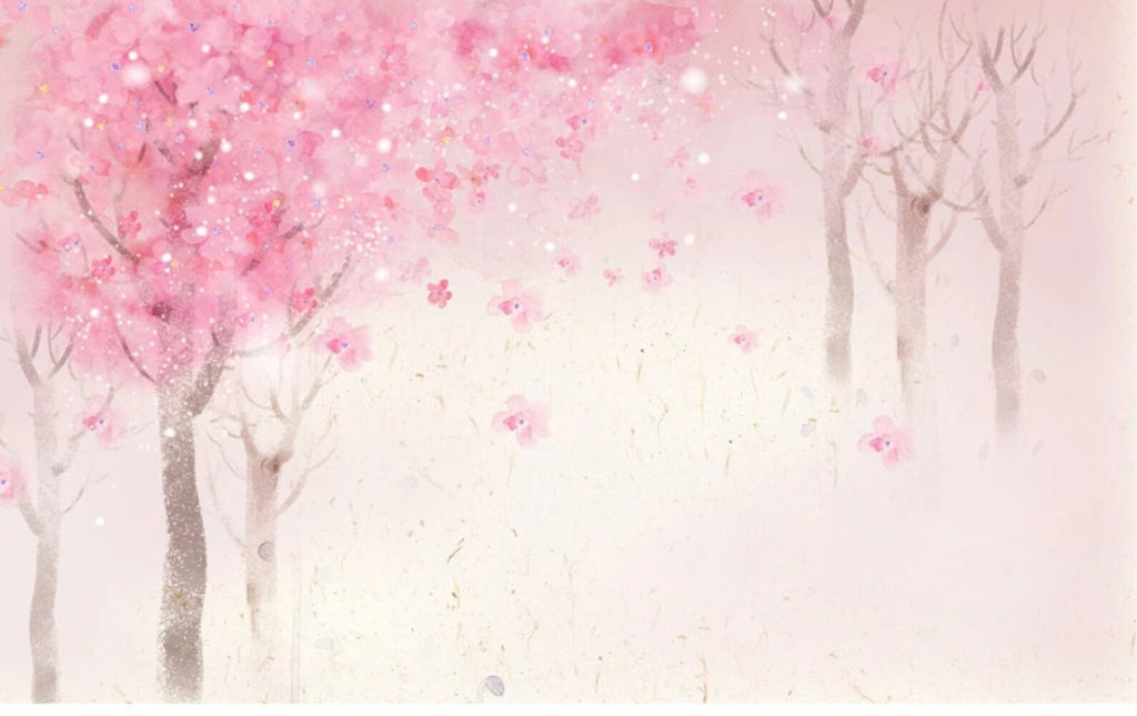 Cherry blossom wallpaper design file showing detailed pink petals and branches pattern