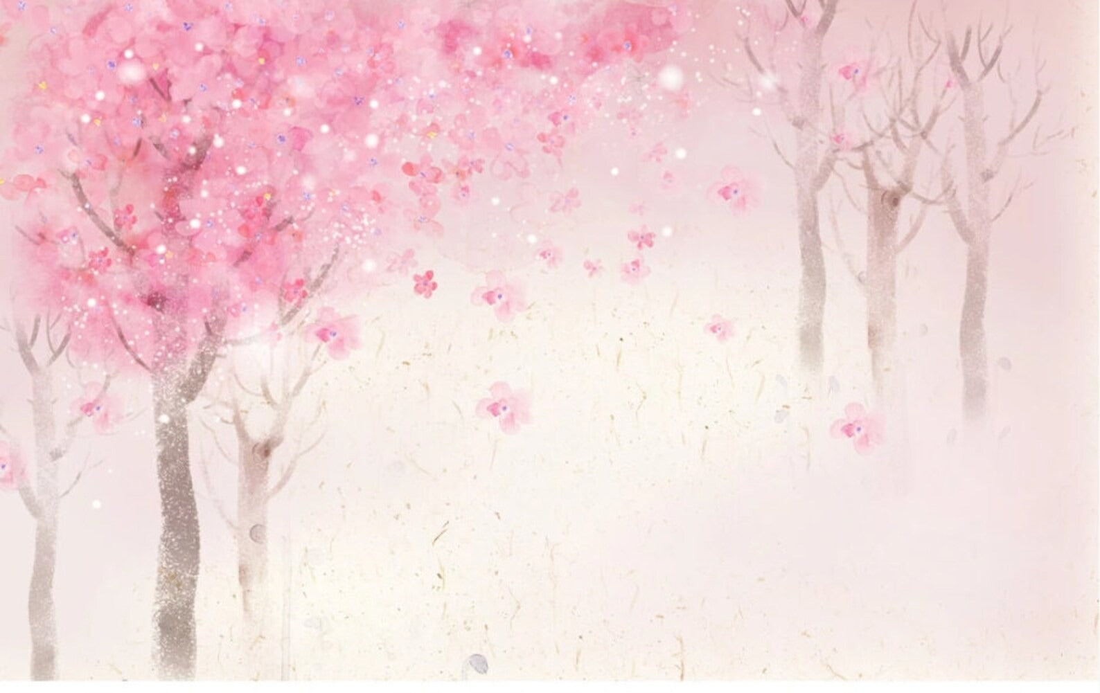 Cherry blossom wallpaper design file showing detailed pink petals and branches pattern