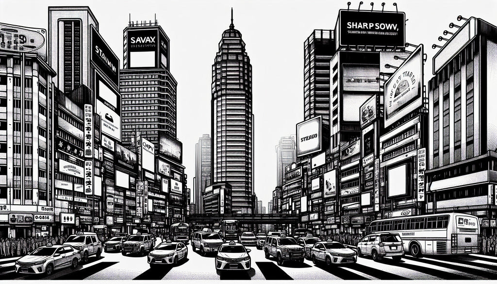 Urban comic style city wallpaper design file showing detailed black and white metropolitan pattern