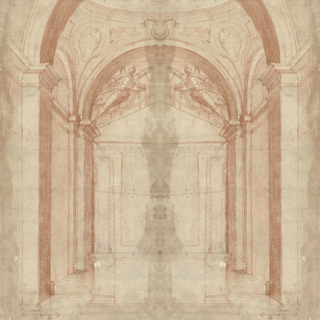 Architectural arch wallpaper design file showing detailed classical pattern