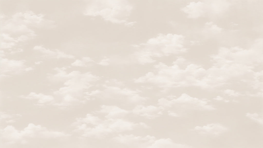 Beige cloud wallpaper design file showing delicate cloud pattern and soft color variations