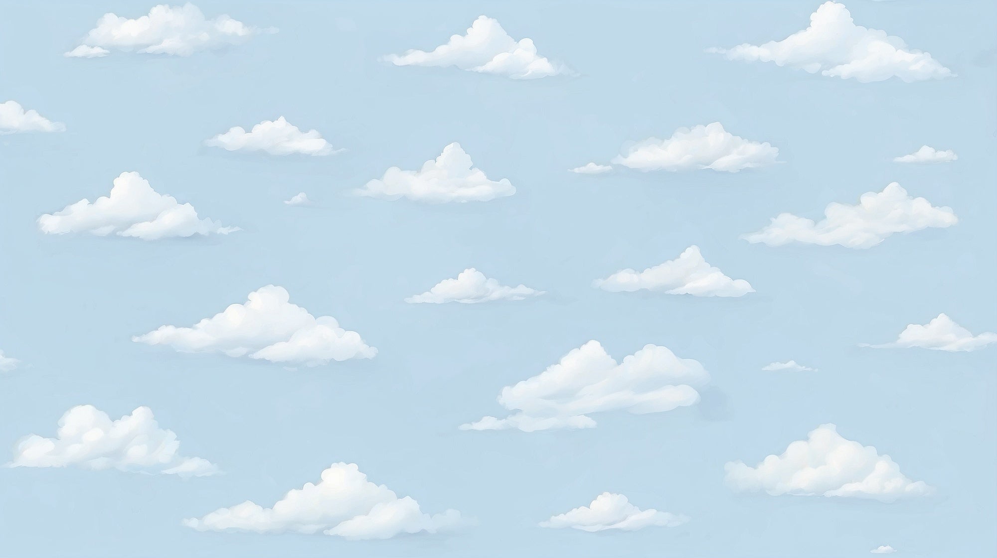 Cloud wallpaper design file showing detailed sky pattern with gentle white clouds on blue background