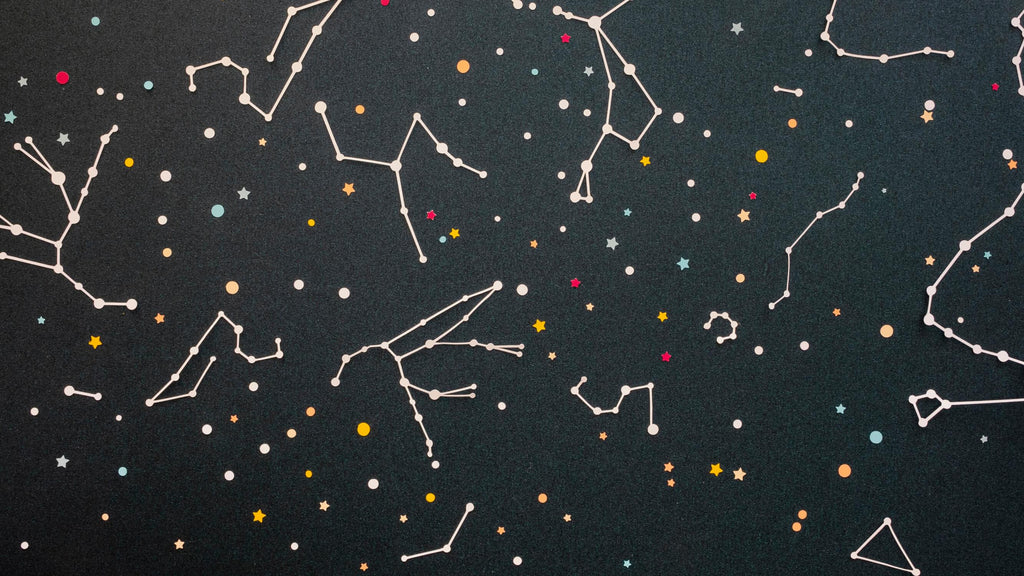 Design file of constellation pattern showing detailed star map and vibrant celestial elements