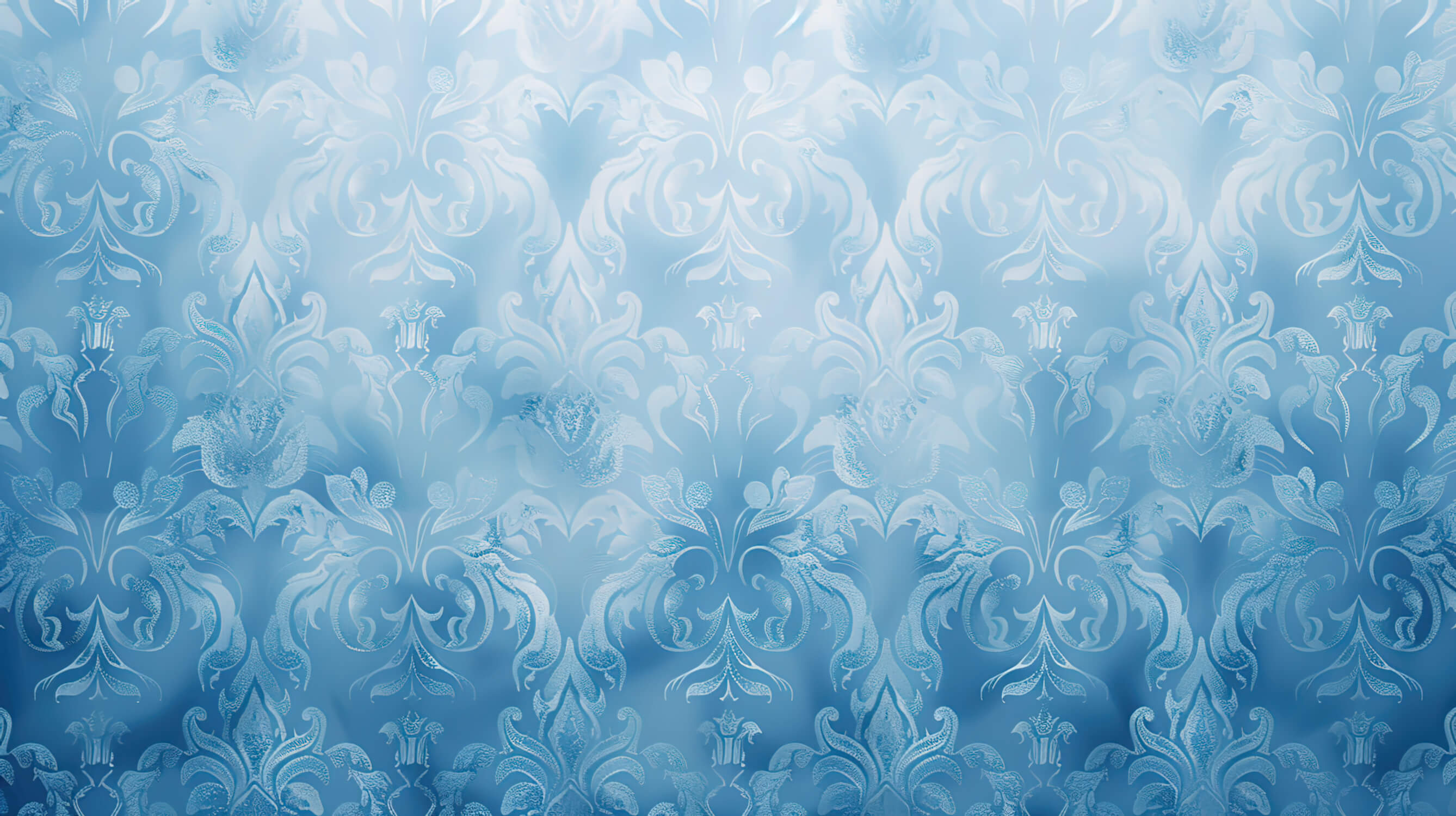 Blue damask wallpaper design file showing intricate pattern details