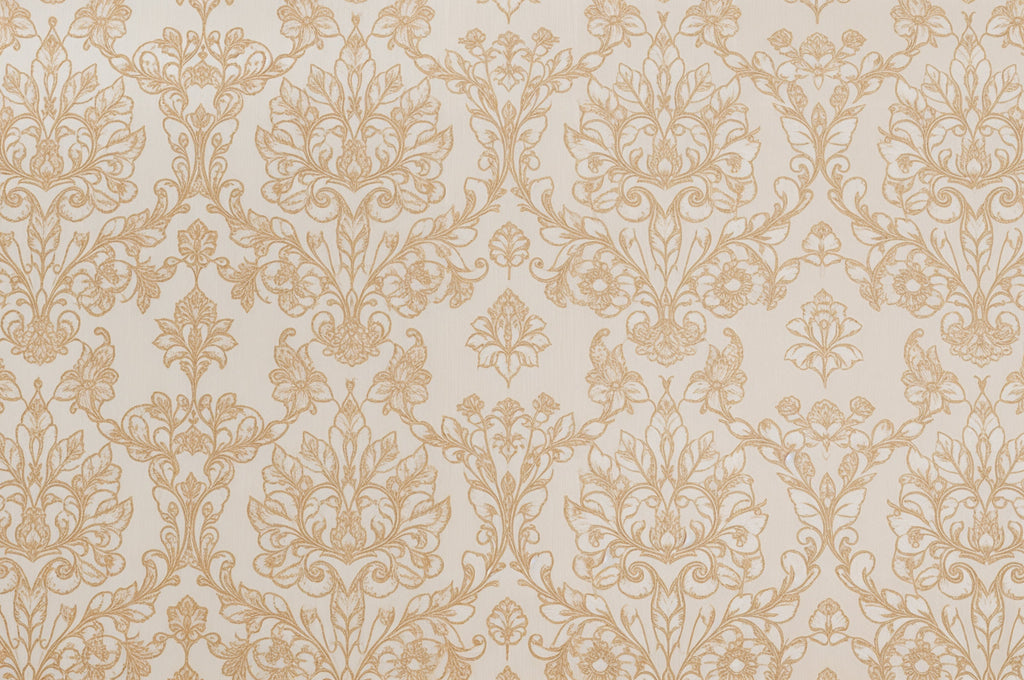 Design file of gold baroque damask pattern showing intricate details and motifs