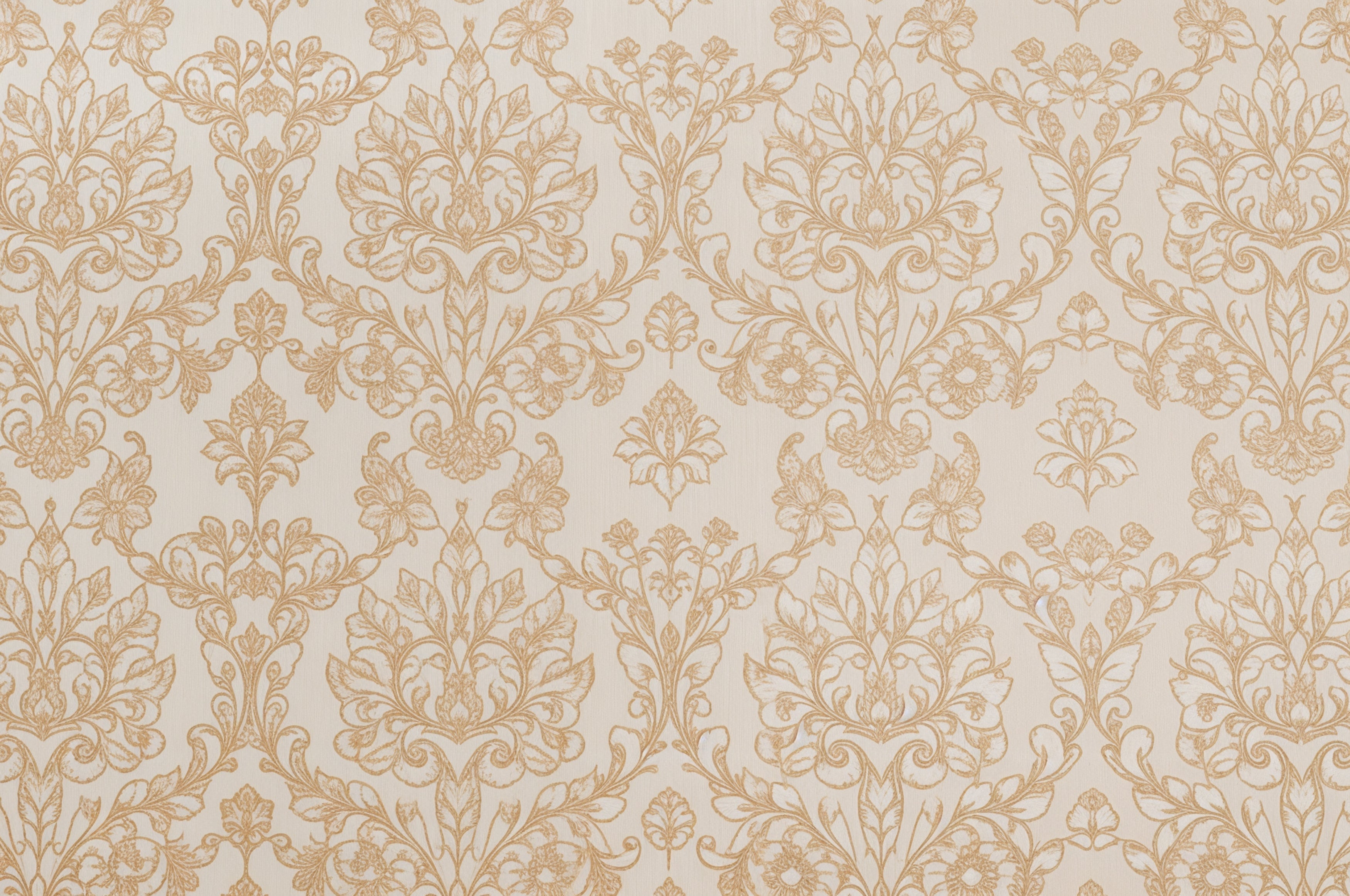 Design file of gold baroque damask pattern showing intricate details and motifs
