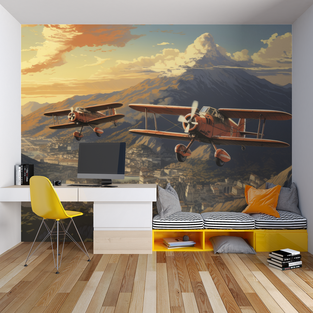 Dinosaur forest mural in study area, demonstrating the educational appeal