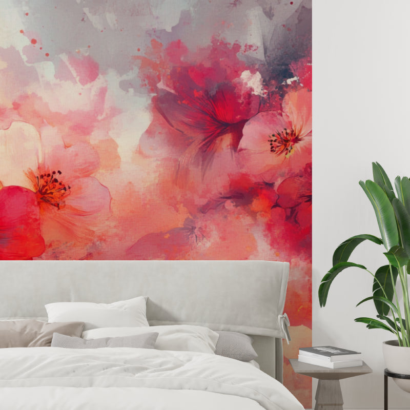 Abstract Watercolor Wallpaper in boutique entrance
