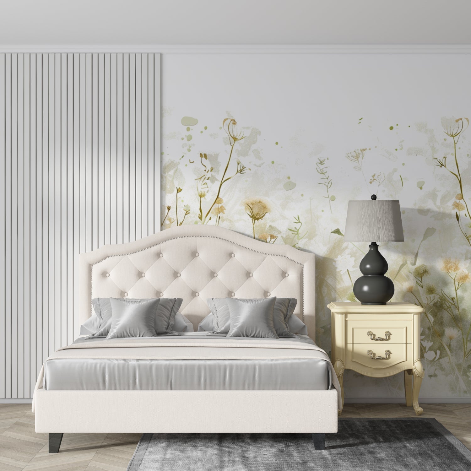 Botanical Wallpaper creating a welcoming entrance in a hallway