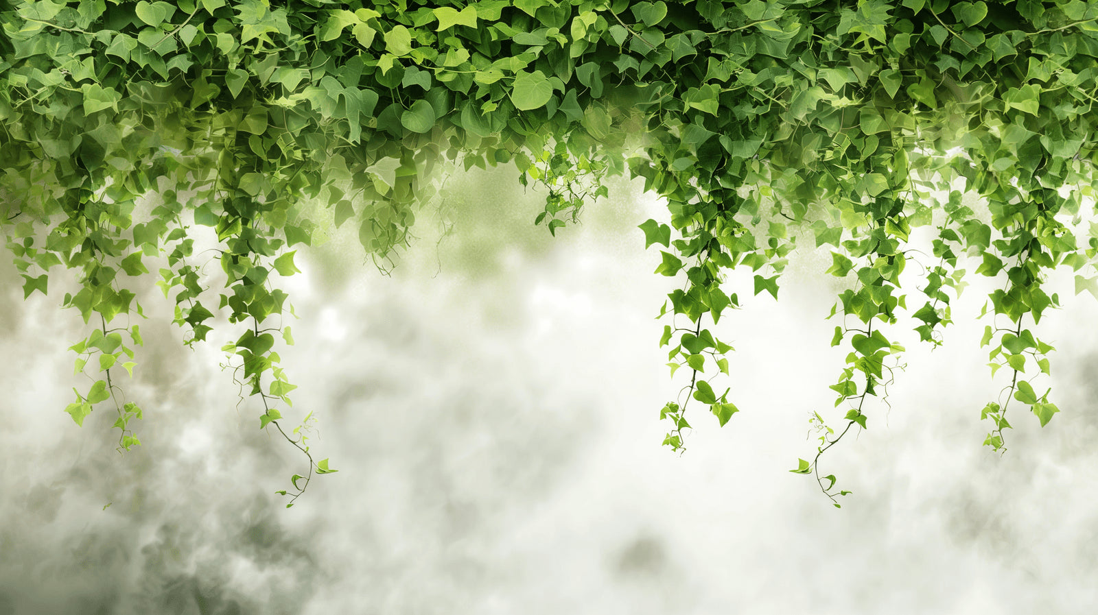 Cascading Ivy Green Wallpaper design file showing detailed leaf pattern and natural textures