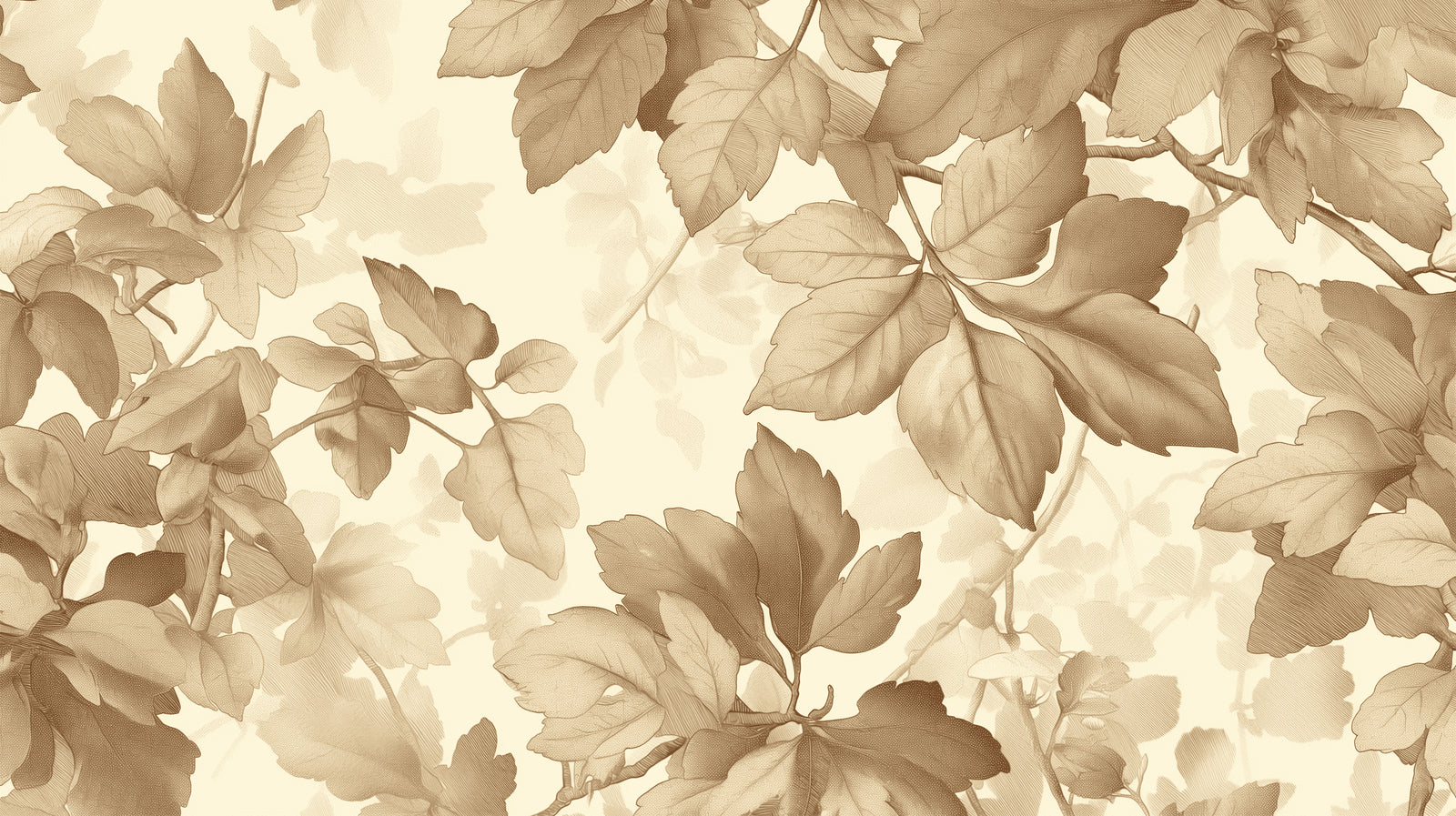 Botanical wall mural featuring oversized leaves in a minimal dining room setting
