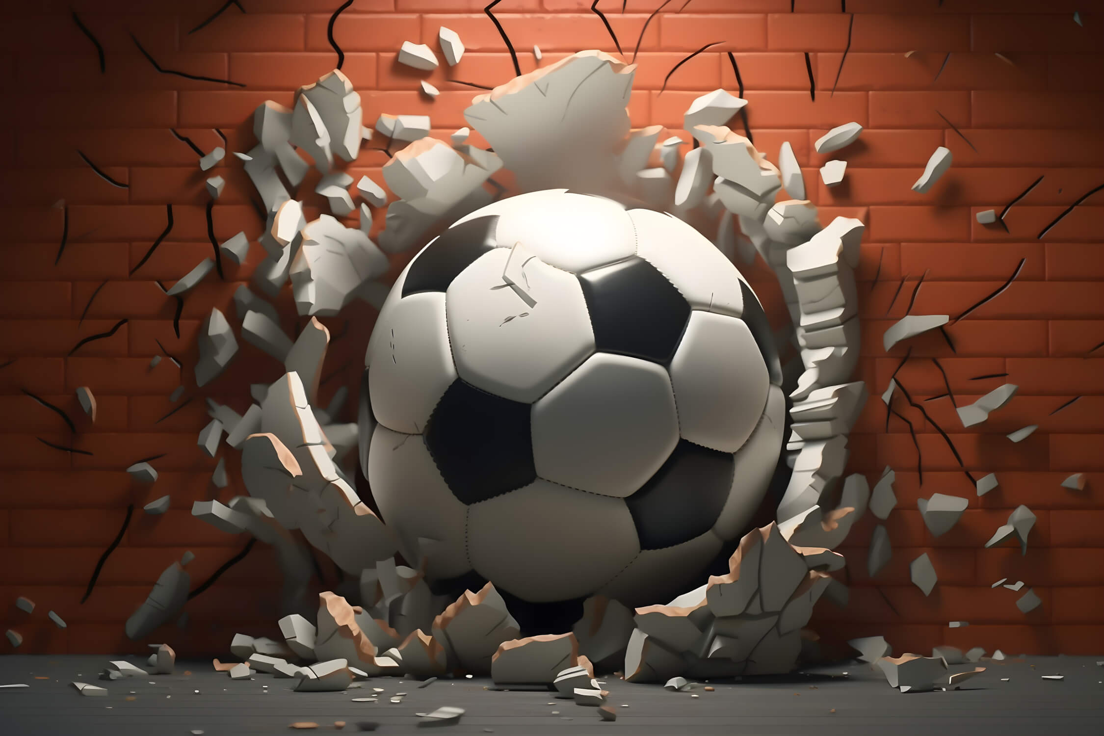 3D Football wallpaper design file showing detailed geometric pattern and white soccer ball motif