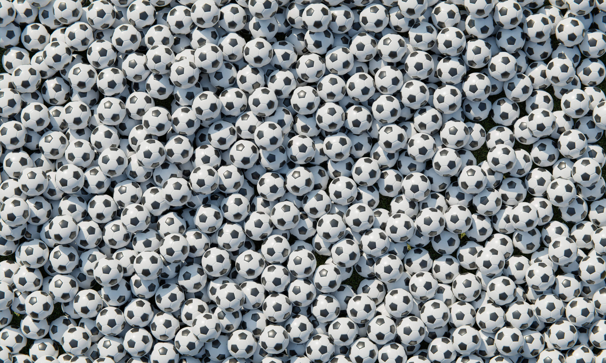 Soccer ball pattern design file showing detailed black and white 3D effect