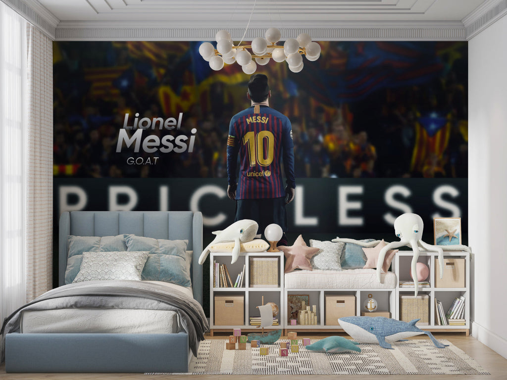 Stadium scene wallpaper transforming a fan cave with realistic match atmosphere