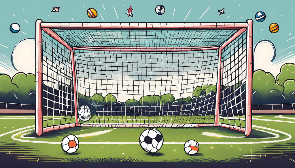 Soccer stadium goal design file showing detailed net pattern and pitch texture