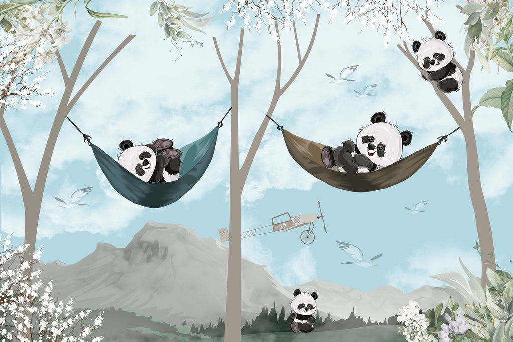 Forest animals wallpaper design file showing detailed woodland creatures and gentle deer illustration