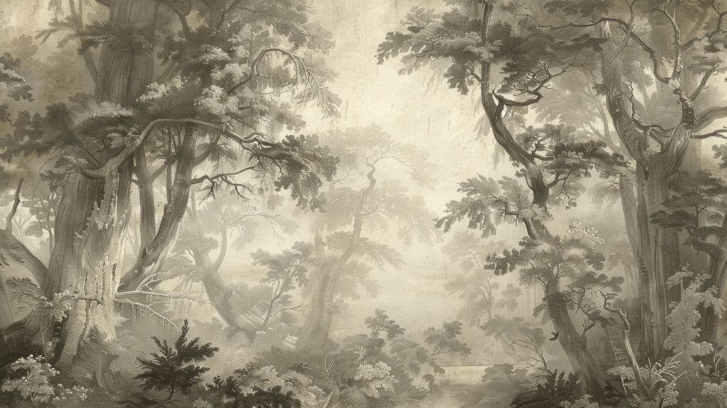 Sepia forest branches design file showing intricate pattern detail