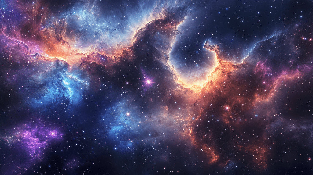 Galaxy nebula wallpaper design file showing detailed cosmic patterns and rich color palette
