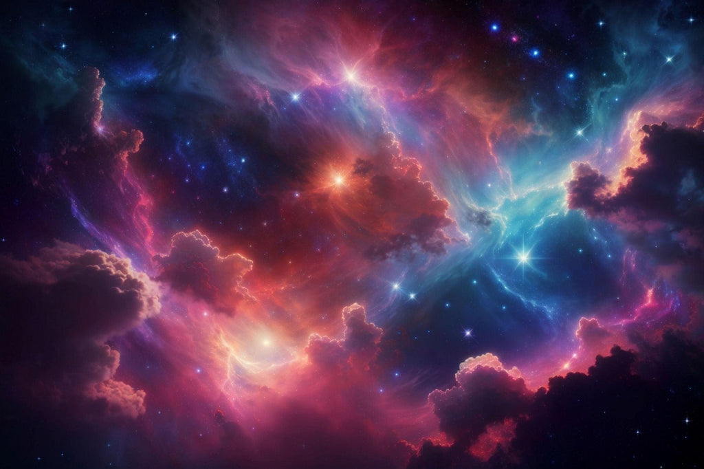 Galaxy nebula wallpaper design file showing intricate cosmic details and aurora effects