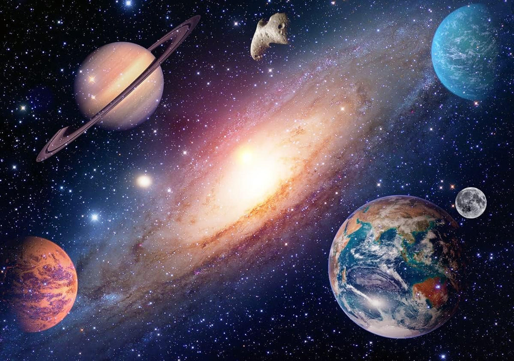 Galaxy and planets design file showing detailed celestial pattern and space elements