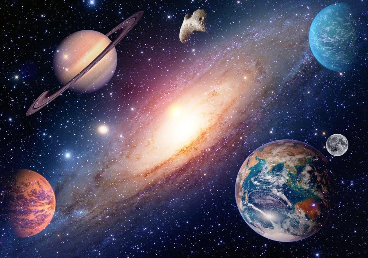 Galaxy and planets design file showing detailed celestial pattern and space elements