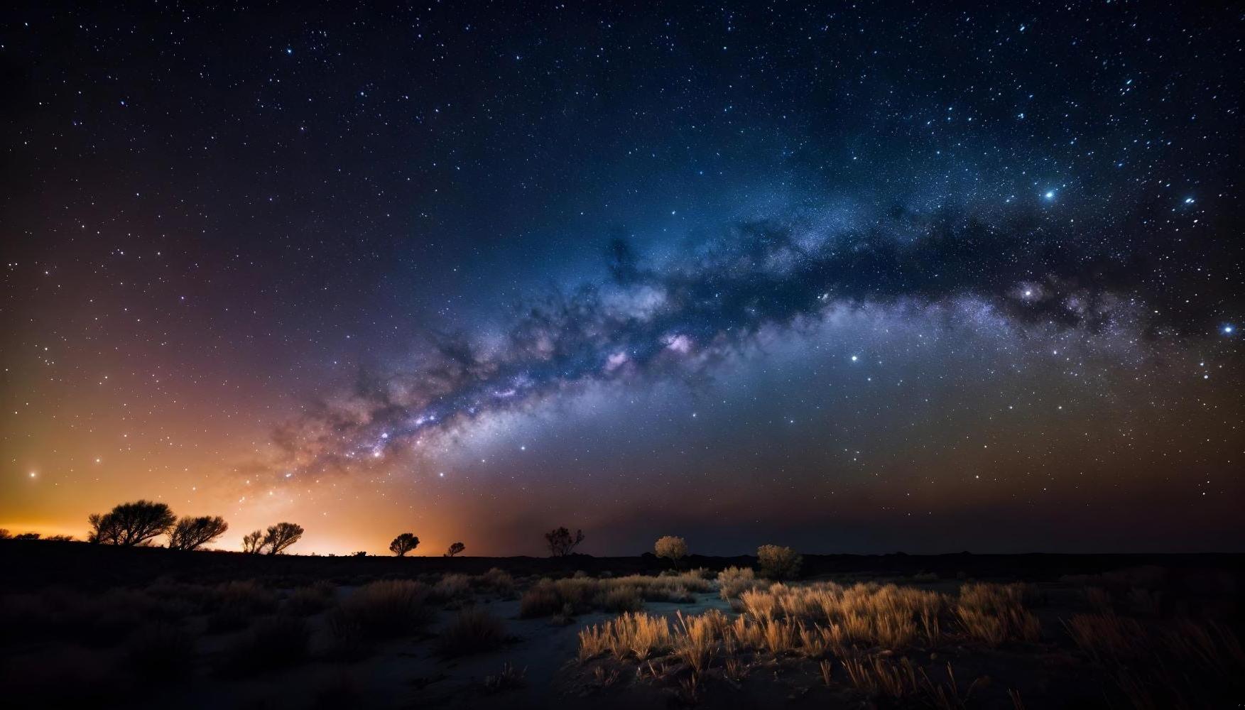 Detailed design file of Milky Way panorama showing rich star clusters and cosmic clouds