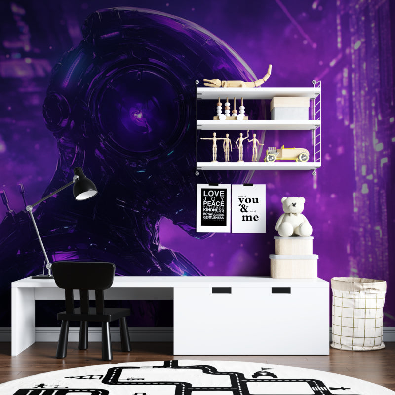 Space themed gaming wallpaper bringing cosmic vibes to streamer room