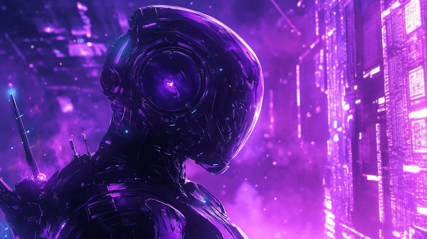Purple Galaxy Gaming Wallpaper design file showing detailed cosmic pattern and rich color depth