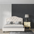 Galaxy wall mural in modern bedroom showing sparkling star effect on dark grey background