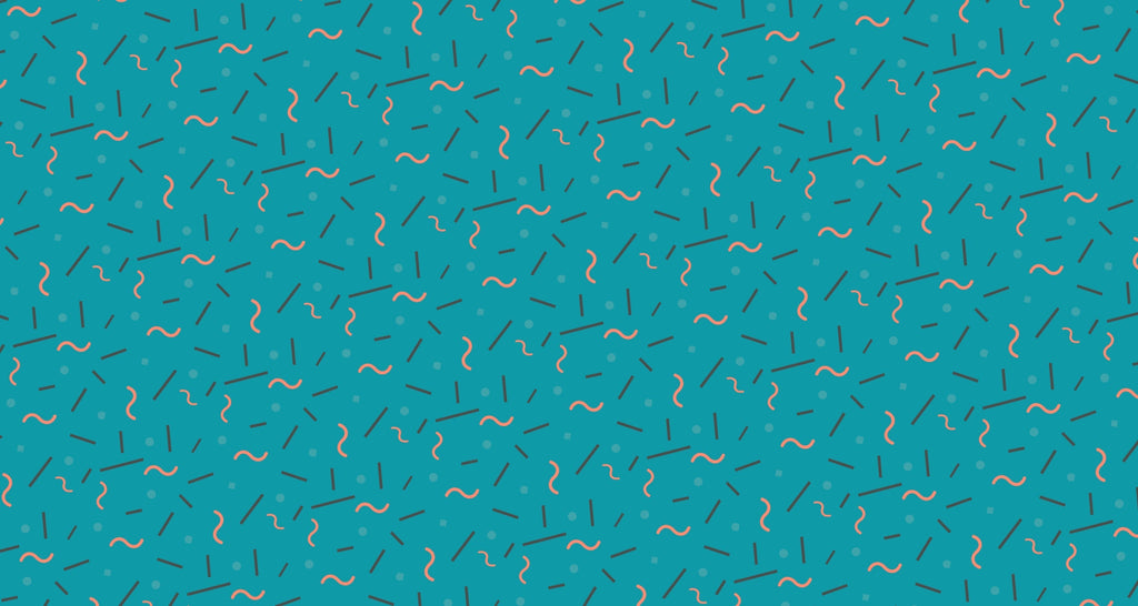Geometric pattern wallpaper design file showing turquoise and coral abstract pattern