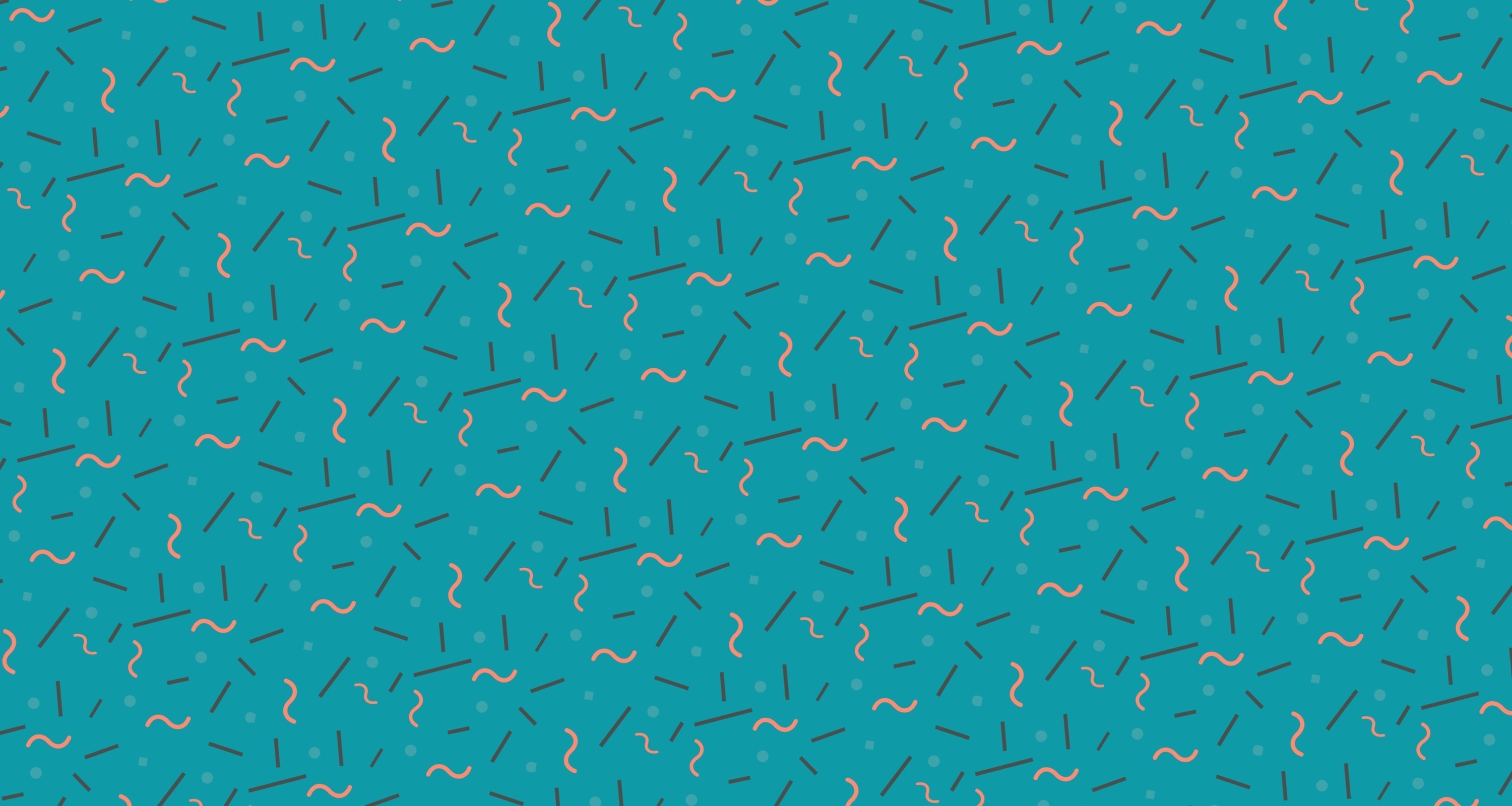 Geometric pattern wallpaper design file showing turquoise and coral abstract pattern