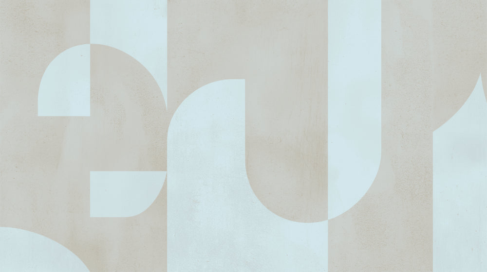 Art Deco geometric pattern design file showing curved shapes and flowing lines in beige